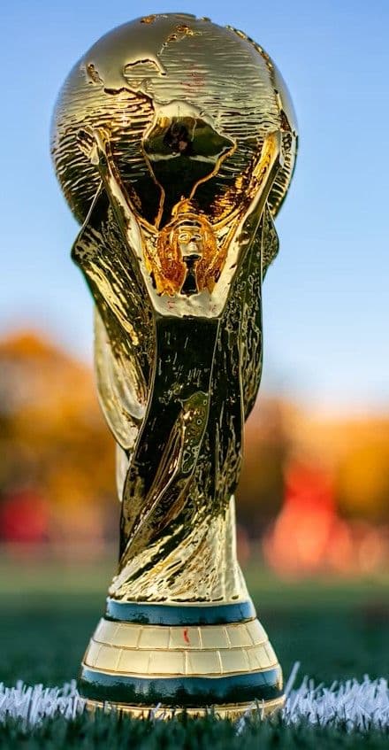 World cup trophy and lateral flow tests : the value of gold