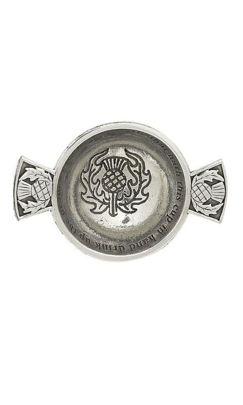 1.75" Thistle Mini Pewter Quaich QA10T