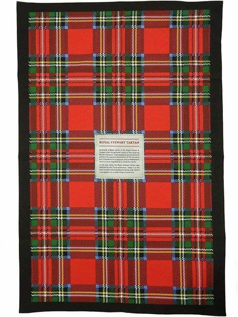 100% Cotton Tea Towel | Royal Stewart Design | Traditional Scottish Heritage Kitchen Accessory