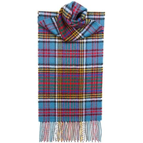 100% Lambswool Extra Long Scarf Made in Scotland - Anderson Tartans - Wool Scarf