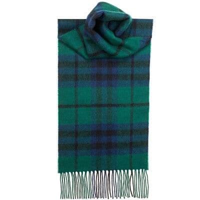 100% Lambswool Extra Long Scarf Made in Scotland - Austin Modern Tartans - Wool Scarf