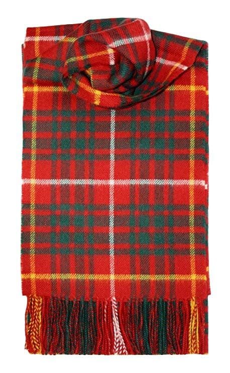 100% Lambswool Extra Long Scarf Made in Scotland - Bruce Modern Tartans - Wool Scarf