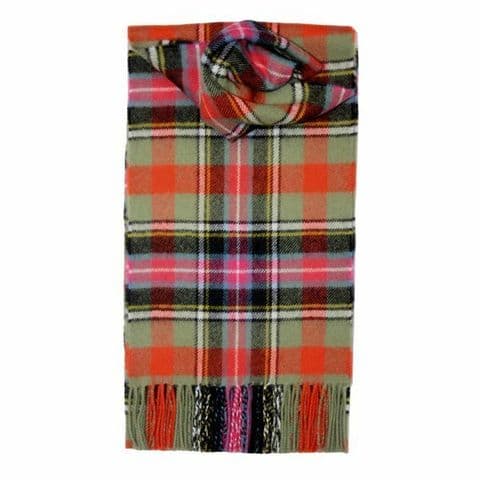 100% Lambswool Extra Long Scarf Made in Scotland - Bruce Of Kinnaird Tartans - Wool Scarf