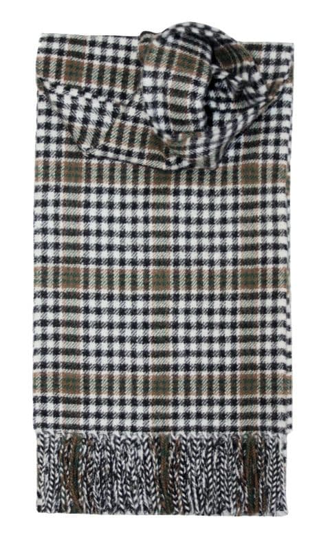 100% Lambswool Extra Long Scarf Made in Scotland - Burns Check Tartans - Wool Scarf