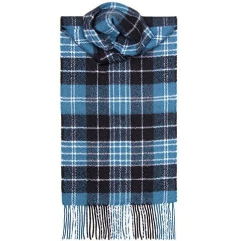 100% Lambswool Extra Long Scarf Made in Scotland - Clark Ancient Tartans - Wool Scarf