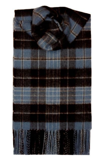 100% Lambswool Extra Long Scarf Made in Scotland - Clergy Ancient Tartans - Wool Scarf