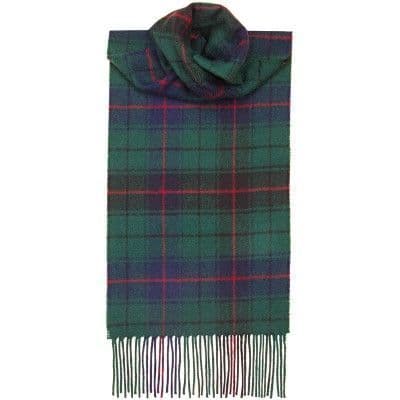 100% Lambswool Extra Long Scarf Made in Scotland - Davidson Modern Tartans - Wool Scarf