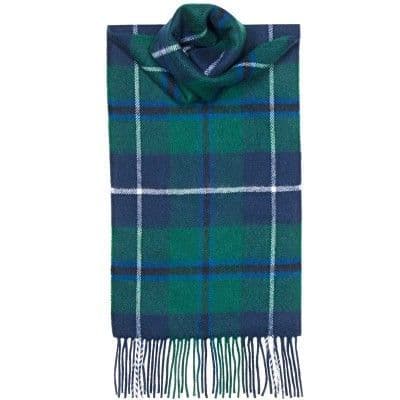 100% Lambswool Extra Long Scarf Made in Scotland - Douglas Modern Tartans - Wool Scarf