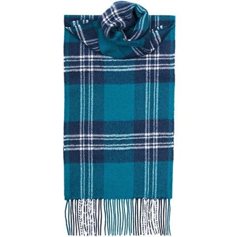 100% Lambswool Extra Long Scarf Made in Scotland - Earl Of St. Andrews Tartans - Wool Scarf