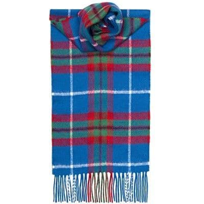 100% Lambswool Extra Long Scarf Made in Scotland - Edinburgh Tartans - Wool Scarf
