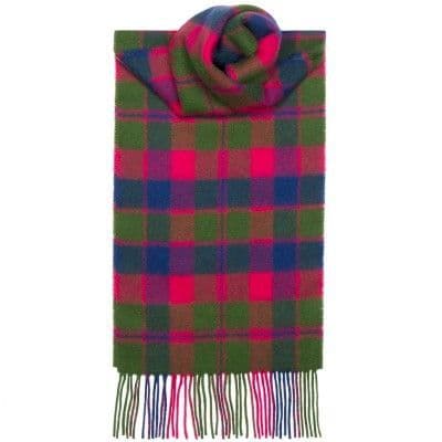 100% Lambswool Extra Long Scarf Made in Scotland - Glasgow Tartans - Wool Scarf