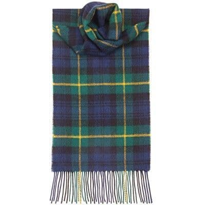 100% Lambswool Extra Long Scarf Made in Scotland - Gordon Modern Tartans - Wool Scarf