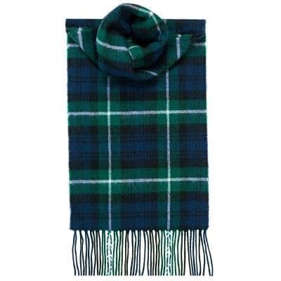 100% Lambswool Extra Long Scarf Made in Scotland - Lamont Modern Tartans - Wool Scarf