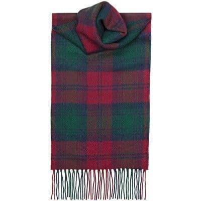 100% Lambswool Extra Long Scarf Made in Scotland - Lindsay Modern Tartans - Wool Scarf