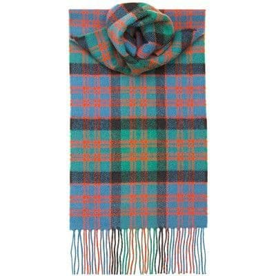 100% Lambswool Extra Long Scarf Made in Scotland - Macdonald Ancient Tartans - Wool Scarf