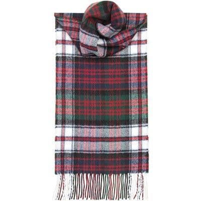 100% Lambswool Extra Long Scarf Made in Scotland - Macdonald Dress Modern Tartans - Wool Scarf