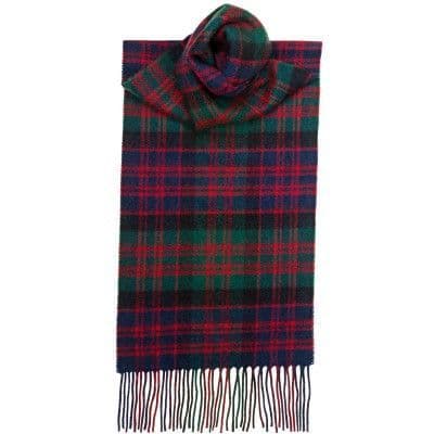 100% Lambswool Extra Long Scarf Made in Scotland - Macdonald Modern Tartans - Wool Scarf