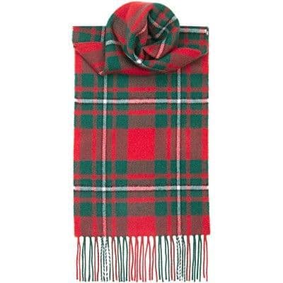 100% Lambswool Extra Long Scarf Made in Scotland - Macgregor Modern Tartans - Wool Scarf