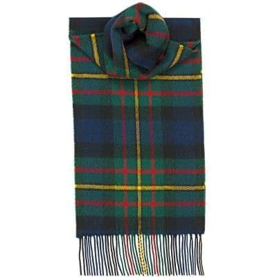 100% Lambswool Extra Long Scarf Made in Scotland - Maclaren Modern Tartans - Wool Scarf