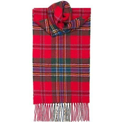 100% Lambswool Extra Long Scarf Made in Scotland - Maclean Of Duart Modern Tartans - Wool Scarf