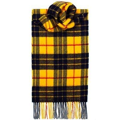 100% Lambswool Extra Long Scarf Made in Scotland - Macleod Dress Modern Tartans - Wool Scarf