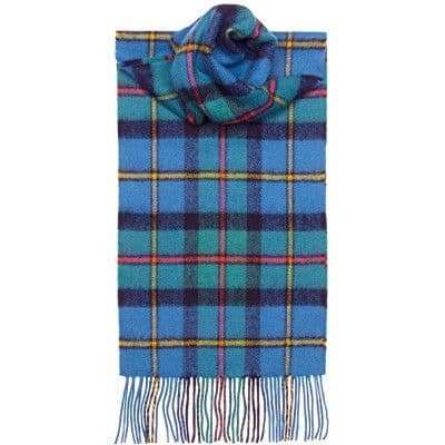 100% Lambswool Extra Long Scarf Made in Scotland - Macleod Of Harris Ancient Tartans - Wool Scarf