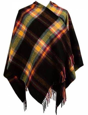 100% LAMBSWOOL MINI CAPE DECO CHECK GINGER