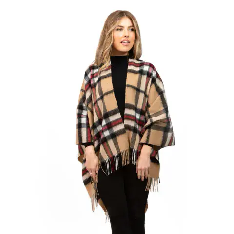 100% LAMBSWOOL MINI CAPE THOMSON CAMEL