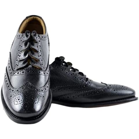 100% Leather Scottish Design Grained Ghillie Brogue - Men's & Women's Kilt Shoes, Scottish Gift