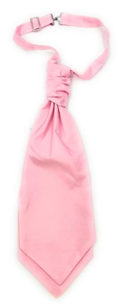 100% Polyester Baby Pink Men Ruche Tie