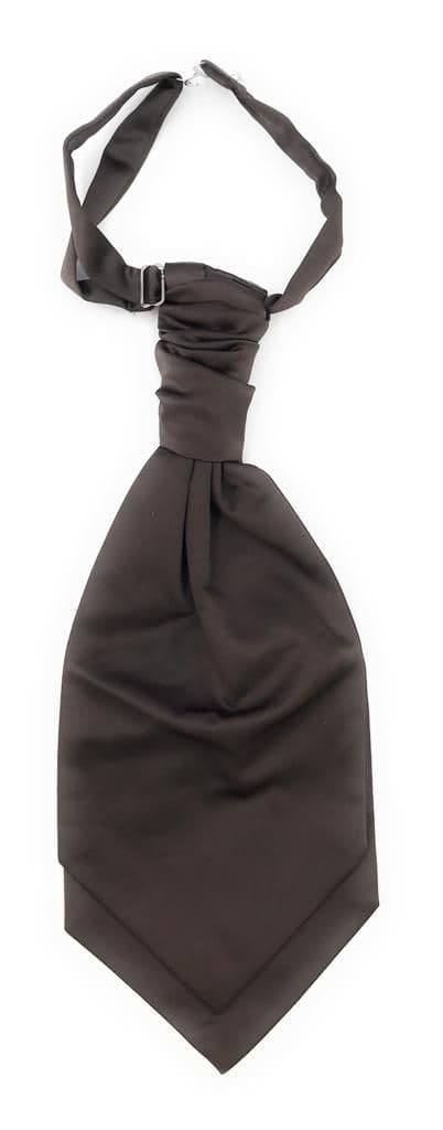 100% Polyester Brown Men Ruche Tie