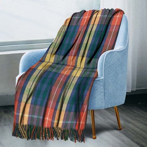 100% Wool Knee Blanket - Buchanan Antique Tartan - Soft Throw Plaid for outdoor - Scottish Gift