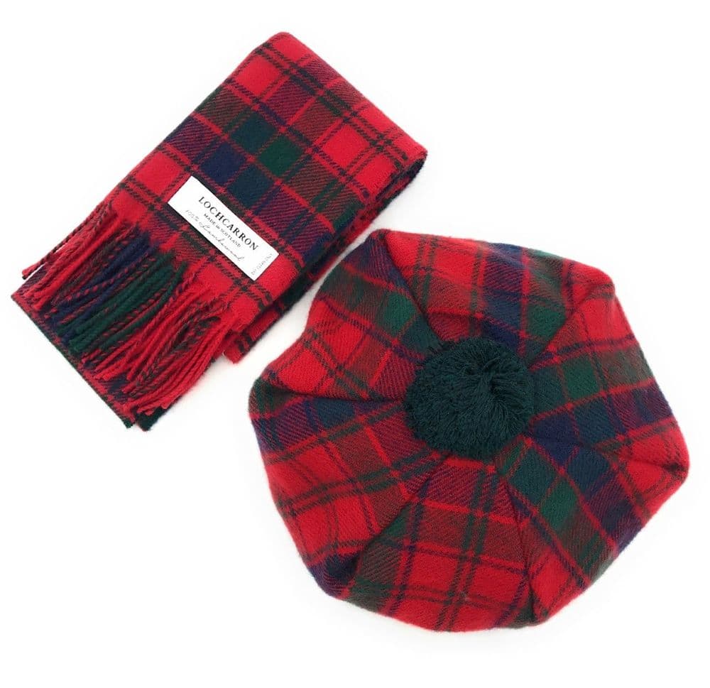 Tartan scarf and hat on sale