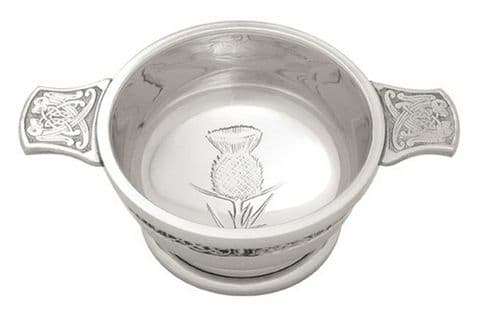 3" Thistle Pewter Quaich QA3T