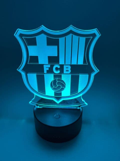 3D Lamp | FC Barcelona | Kids & Adults | 7 Colour Change | Touch Control | Night Light |