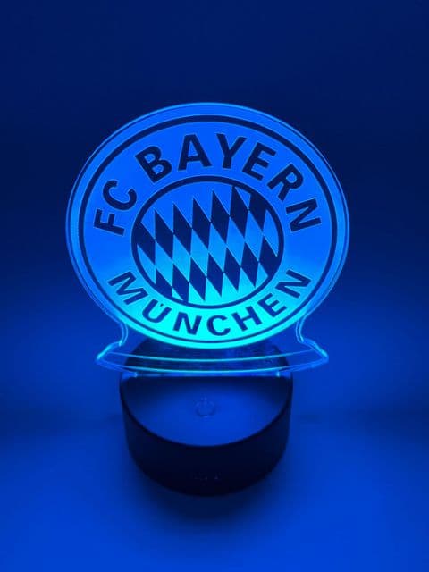 3D Lamp | FC Bayern Munich | Kids & Adults | 7 Colour Change | Touch Control | Night Light |