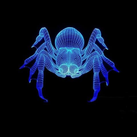 3D Lamp | Spider | Kids & Adults | 7 Colour Change | Touch Control | Night Light |