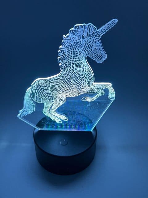 3D Lamp | Unicorn | Kids & Adults | 7 Colour Change | Touch Control | Night Light