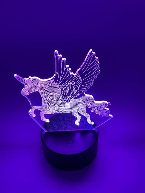 3D Lamp | Unicorn | Kids & Adults | 7 Colour Change | Touch Control | Night Light |
