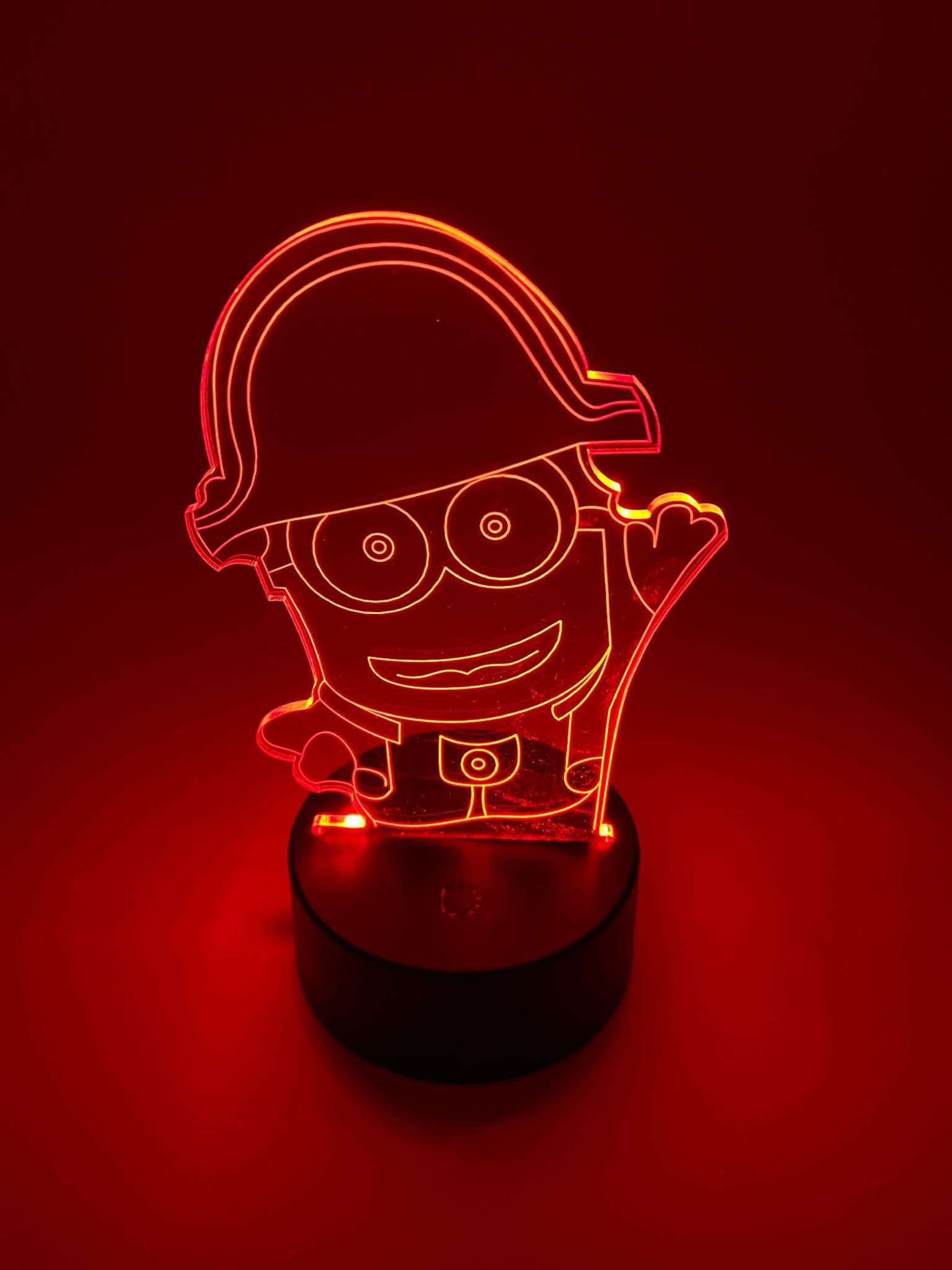 3D Minion Creative Night Light 7 Colour Changing Touch Table Lamp Gift