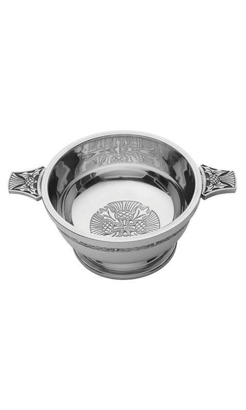 4" Thistle Pewter Quaich QA4T