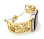 Apple Watch compatible Strap Stainless Steel Flowers Bracelet Slide Clasp Series 4 3 2 1