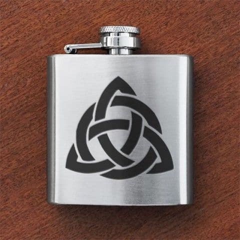 Art Pewter Scottish Engraved Sporran Flask Anchor Celtic Interlace 3oz Hip Flask New