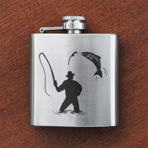 Art Pewter Scottish Engraved Sporran Flask Anchor Fisherman 3oz Hip Flask New