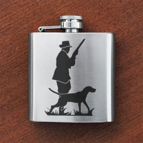 Art Pewter Scottish Engraved Sporran Flask Anchor Hunter 3oz Hip Flask New