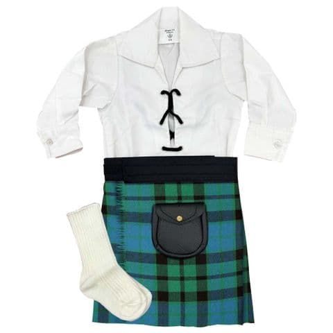 Babies Traditional Kilt Outfits Scottish Tartan MacKay Ancient with  Ghillie Shirt