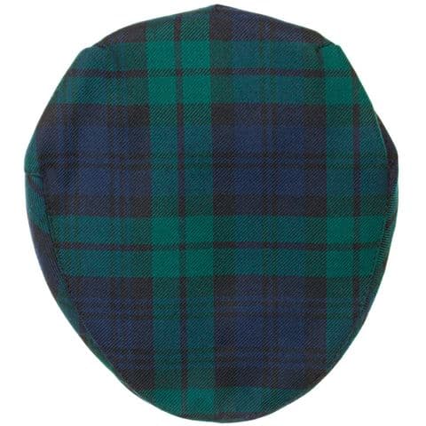 Black Watch Modern Tartan Barnton Flat Cap - Available in Sizes S to XL, 100% Wool