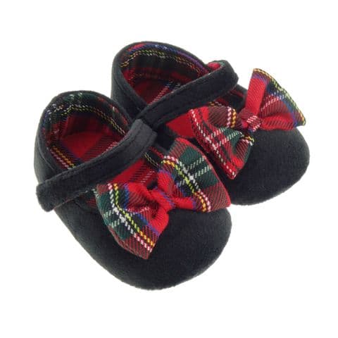 Black With Red Trim Baby Bootees - Non-Slip, Age 0-24 Months- Boys & Girls Gift