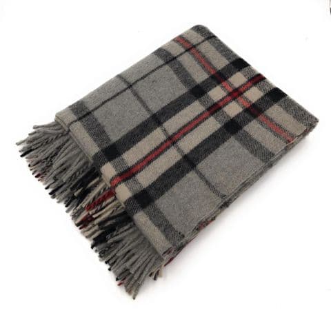 Blanket - Wool Blend, Premium Quality-Scottish Heritage Gift-Thomson Grey