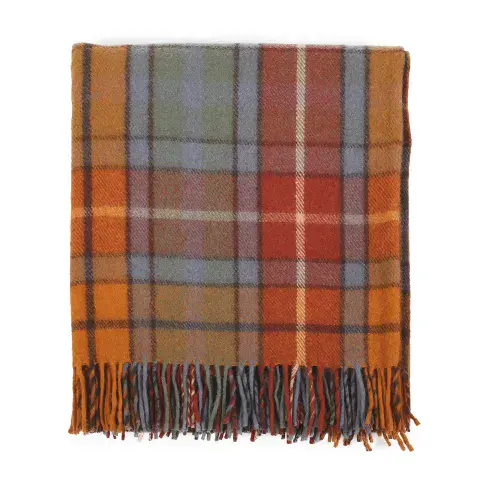 BUCHANAN ANTIQUE HIGHLAND WOOL BLEND TARTAN BLANKET / THROW EXTRA WARM